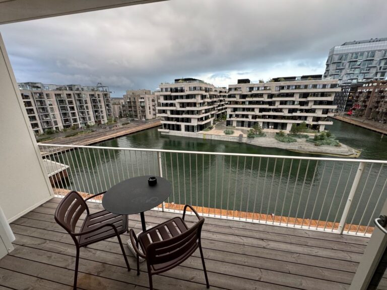 Photo from the balcony at STAY Nordhavn hotel in Copenhagen