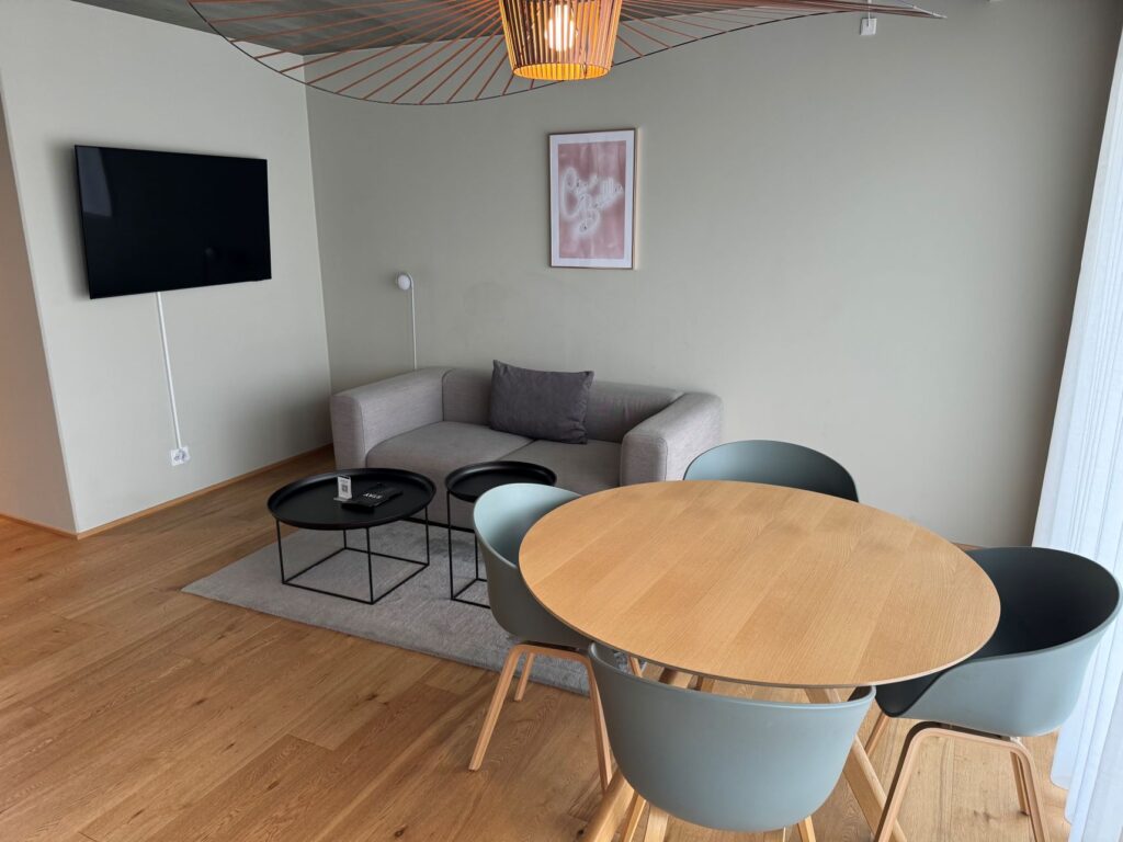 Photo of the living room at STAY Nordhavn hotel in Copenhagen